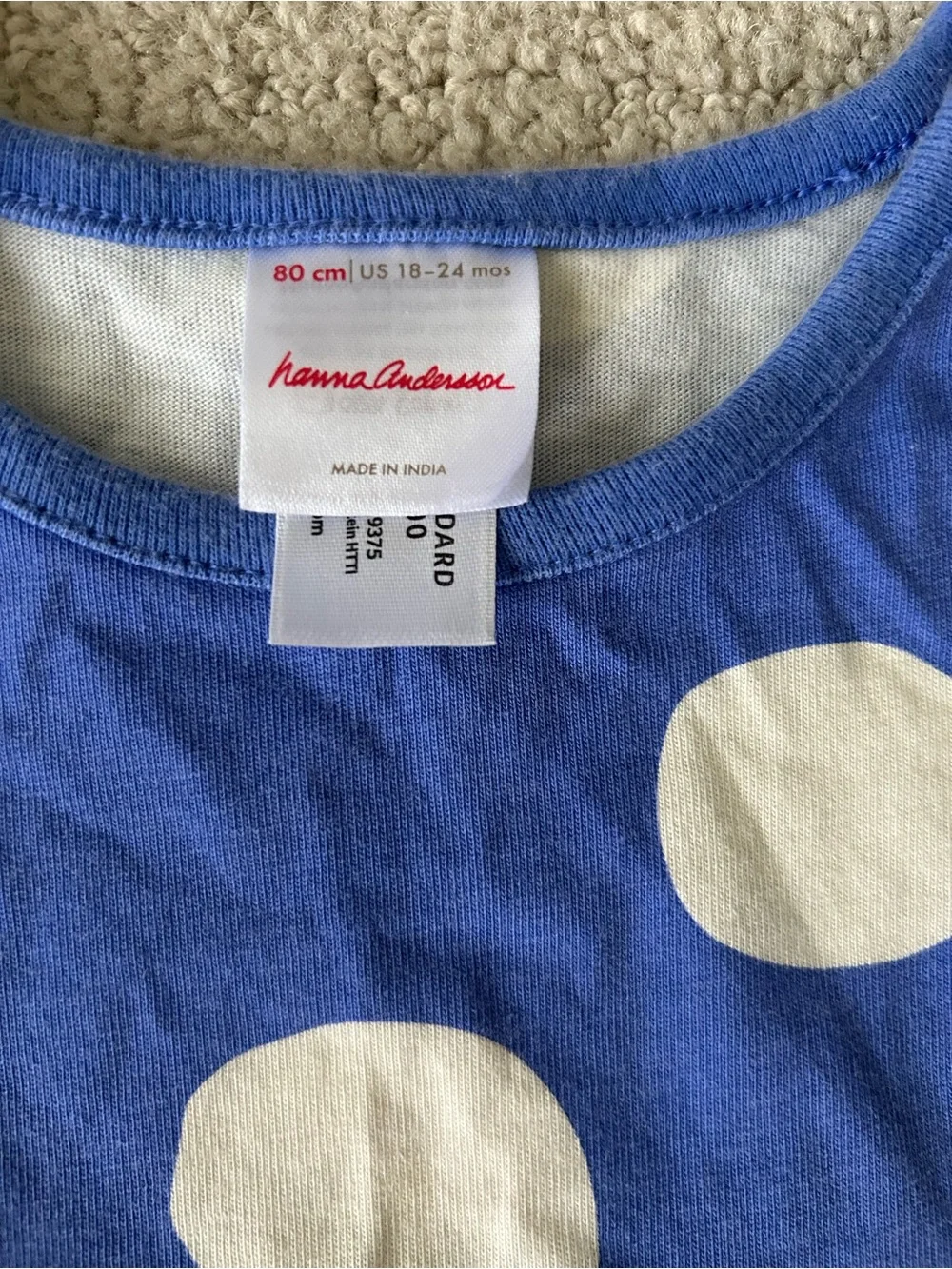 Hanna Andersson girls polka dot print dress cotton summer